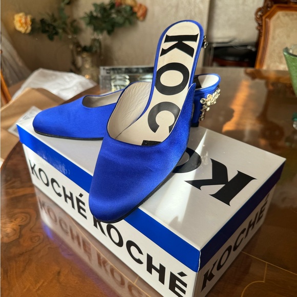 Koche women’s mules shoes Jeweled small heel a 40.0 USA Sz 10.0 - Picture 13 of 16